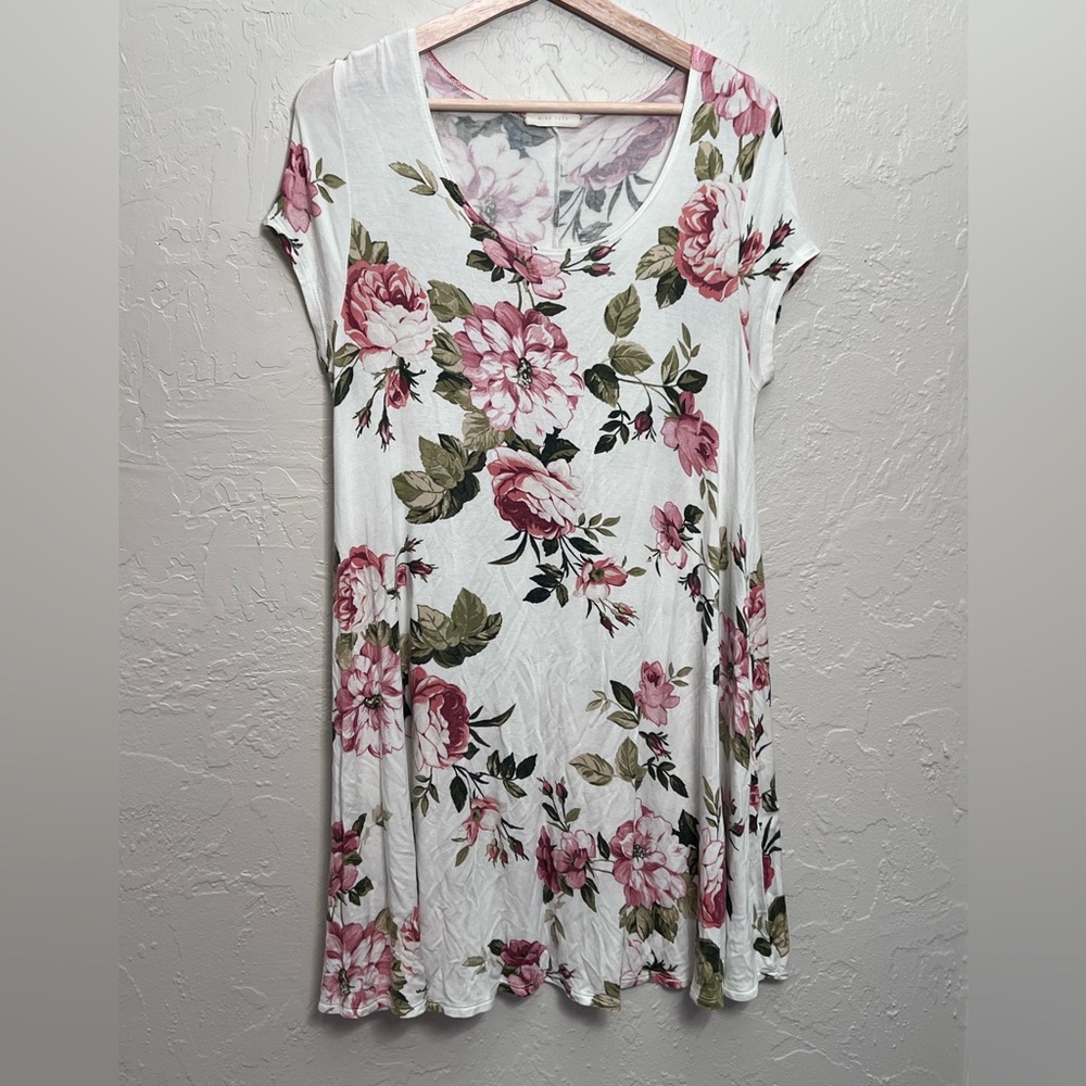 Mind Code Floral Mini Dress Size Large - image 1